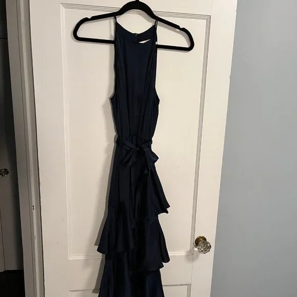 Zimmermann‎ Asymmetrical Navy Dress - Picture 4 of 6